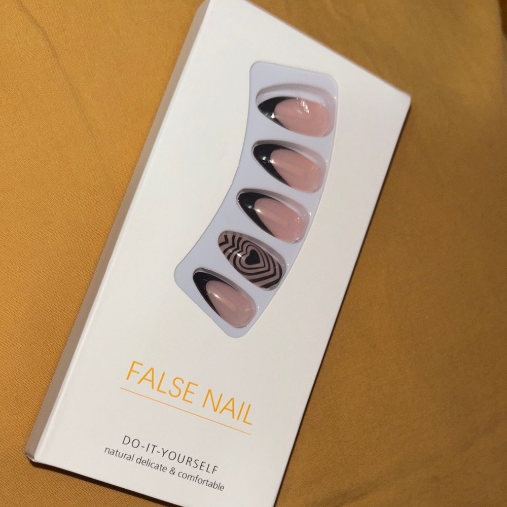 SHEIN Chic Black and Nude Press-On Nails